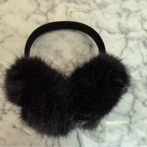 Faux Fur Black Earmuffs